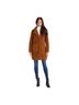 French Connection Notch Collar Faux Fur Teddy Lapel Midi Coat Coat - photo 1