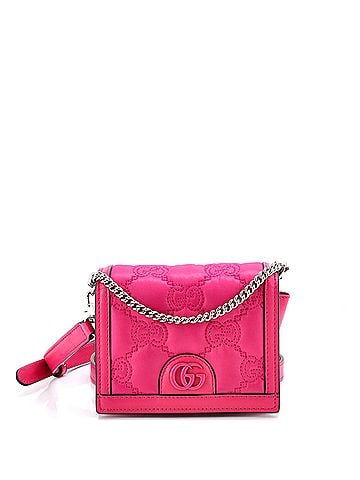 Gucci GG Marmont Flap Messenger Bag GG Matelasse Nylon with Leather Mini (view 1)