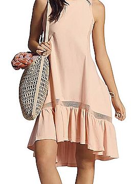 Anthropologie Sleeveless High-Low Ruffle Dress Active Dress (view 1)