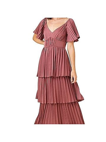 Polagram Pleated Tiered Midi Dress Casual Dress (view 1)