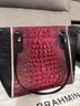 Brahmin 100% Leather Black Red Gold Leather Tote One size - photo 3