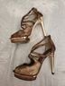 BCBGMAXAZRIA Gold Brown Heels Size 7 1/2 - photo 3