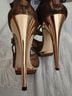 BCBGMAXAZRIA Gold Brown Heels Size 7 1/2 - photo 5