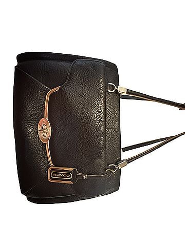 Coach coach leopard tote Leather Shoulder Bag (view 1)