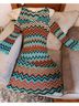 Cato Chevron-herringbone Multi Color Casual Dress Size 18 - photo 6