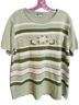 Sara Morgan for Haband Stripes Green White Pullover Sweater Size L - photo 1