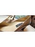 Etienne Aigner 100% Leather Animal Print Brown Heels Size 10 - photo 10