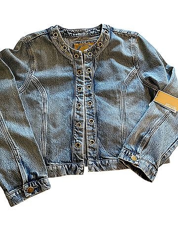Michael Kors casual denim eyelet front accent Denim Jacket (view 1)