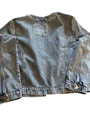 Michael Kors casual denim eyelet front accent Denim Jacket (view 2)