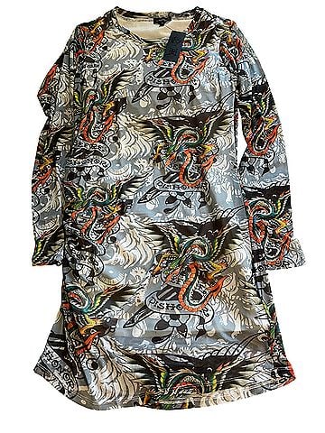 Ed Hardy mesh dragon motif sheath Active Dress (view 1)