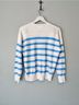 Madewell 100% Cashmere Stripes Blue White Cashmere Pullover Sweater Size XS - photo 6