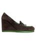 Guess 100% Suede Brown Green Wedges Size 7 1/2 - photo 1