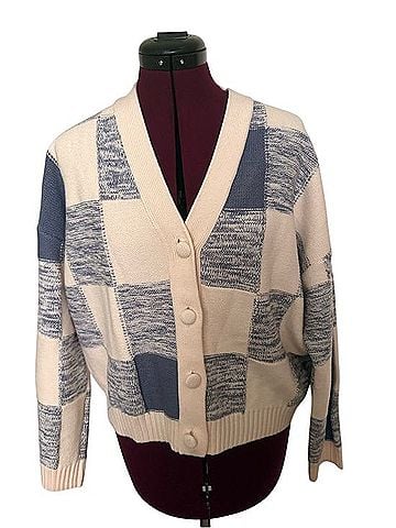 Lush Patchwork Checkerboard Cardigan Cardigan (view 1)