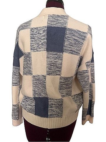 Lush Patchwork Checkerboard Cardigan Cardigan (view 2)