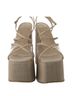 Cult Gaia 100% Plastic Tan Sandals Size 10 1/2 - photo 2