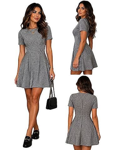 Zara Houndstooth Kate Middleton Cocktail Dress (view 2)
