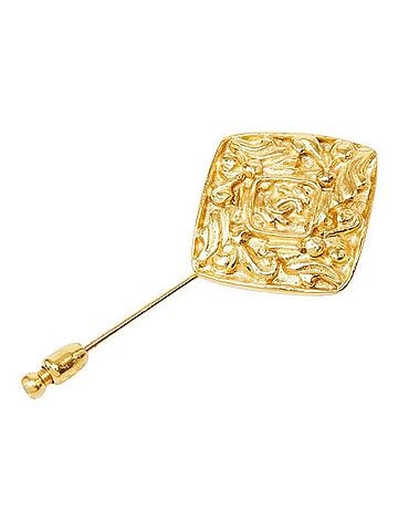Chanel Chanel Vintage Coco Mark Brooch, Gold Plated, Women's CHANEL (view 1)