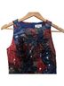 Wolven 97% Polyester 3% Spandex 100% Viscose Floral Blue Red Tank Top Size 0 - photo 3