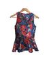 Wolven 97% Polyester 3% Spandex 100% Viscose Floral Blue Red Tank Top Size 0 - photo 7