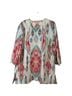 Chico's 100% Linen 100% Cotton Print Orange Ivory Jacket Size 16 - photo 2