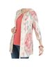Chico's 100% Linen 100% Cotton Print Orange Ivory Jacket Size 16 - photo 4