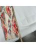Chico's 100% Linen 100% Cotton Print Orange Ivory Jacket Size 16 - photo 8