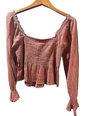American Eagle Outfitters Long Sleeve Blouse (view 2)