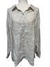 J.Jill 100% Linen Floral Tan White Button-Down Shirt Size 2X - photo 1