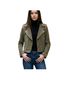 SL8 100% Leather 100% Cotton 97% Polyester 3% Spandex Solid Green Leather Jacket Size XS - photo 1