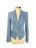 Veronica Beard 100% Cotton Solid Blue Blazer Size 2 - photo 1