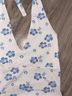 Hollister Floral White Blue Sleeveless Top Size M - photo 3