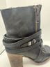 Freebird 100% Leather Snake Print Solid Black Ankle Boots Size 8 - photo 5