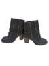Freebird 100% Leather Snake Print Solid Black Ankle Boots Size 8 - photo 1