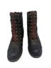 Freebird 100% Leather Solid Black Red Brown Ankle Boots Size 8 - photo 2