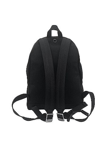 Yves Saint Laurent YVES SAINT LAURENT City Backpack with Logo, Canvas &amp; Leather, Black, Men's Women's (view 2)