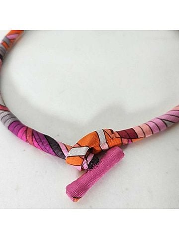 Hermès HERMES Petit h Bride de Soie Multicolor Silk Choker Necklace for Women (view 2)