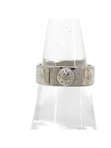 Louis Vuitton LOUIS VUITTON Monogram Bague Nanogram Ring M00217 Silver Metal Women's (view 1)
