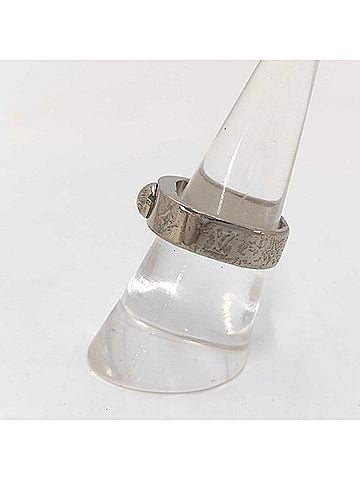 Louis Vuitton LOUIS VUITTON Monogram Bague Nanogram Ring M00217 Silver Metal Women's (view 2)