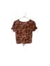 Madewell Floral Brown Pink White Short Sleeve Blouse Size XS - photo 2