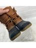 L.L.Bean Tan Blue Brown Boots Size 7 - photo 6
