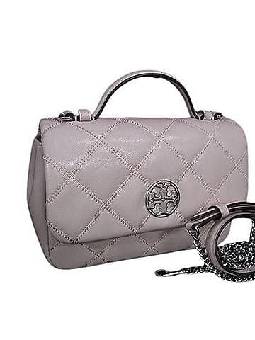 Tory Burch TORY BURCH Willa Mini Pink Leather Quilted Handbag for Women (view 1)