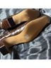 Ann Taylor 100% Leather Animal Print Brown Ankle Boots Size 7 - photo 7