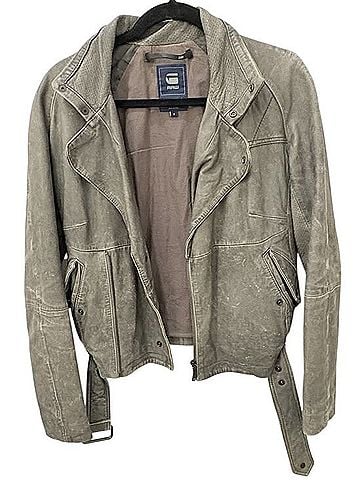 G-Star Lara Cropped Leather Jacket (view 1)