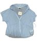 American Eagle Outfitters Stripes Blue Short Sleeve Button-Down Shirt Size L - photo 1