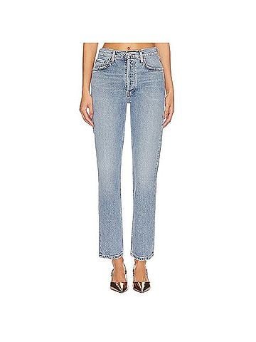 AGOLDE Riley High Rise Straight Crop Jeans (view 1)