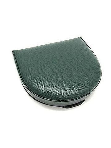 Valextra Valextra V0L89 Horseshoe-shaped Wallet/Coin Case, Green Leather, Men's/Women's Coin Purse (view 1)