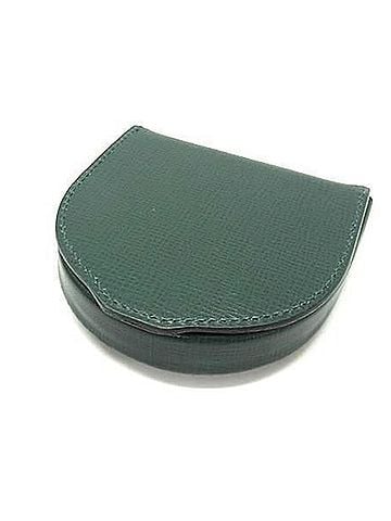 Valextra Valextra V0L89 Horseshoe-shaped Wallet/Coin Case, Green Leather, Men's/Women's Coin Purse (view 2)