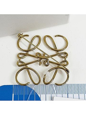Loewe LOEWE Anagram Brooch 111 25 020 Gold Metal Women's (view 2)