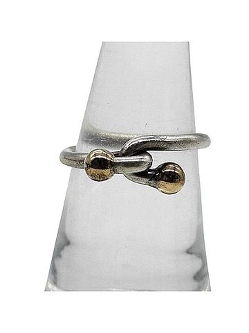 Tiffany & Co. Tiffany &amp; Co. Double Eye Ring, Silver and Gold, SV925 750, Women's Ring (view 1)