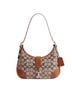 Coach Print Brown Tan Leather Shoulder Bag One size - photo 1